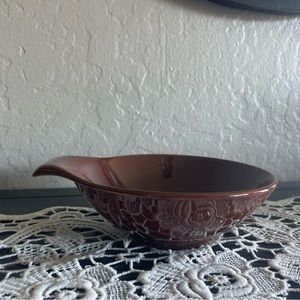 Russel Wright brown small bowl with lugged handle